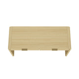 Grace 54" Home Office Desk in Natural Oak and Gold - Ornate Home