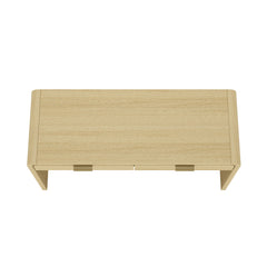 Grace 54" Home Office Desk in Natural Oak and Gold - Ornate Home