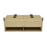Grace 60" Double Dresser in Natural Oak and Black - Ornate Home
