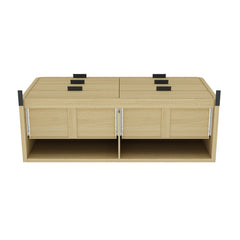 Grace 60" Double Dresser in Natural Oak and Black - Ornate Home
