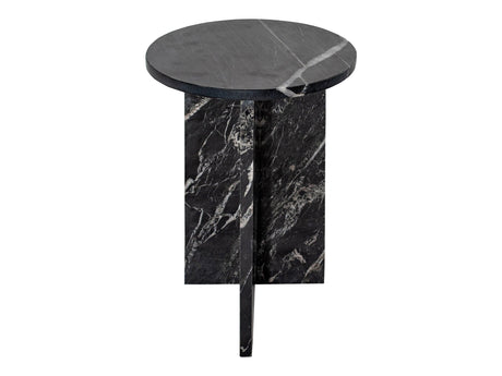 Grace Black Marble Accent Table - Ornate Home