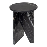 Grace Black Marble Accent Table - Ornate Home