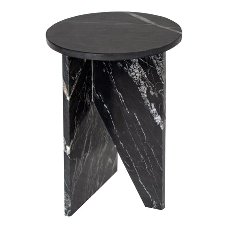 Grace Black Marble Accent Table - Ornate Home