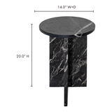 Grace Black Marble Accent Table - Ornate Home