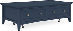 Grace Blueberry Rectangle Coffee Table - Ornate Home