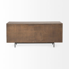 Grace Brown Two-Tone Solid Wood 6 Drawer Sideboard - Ornate Home
