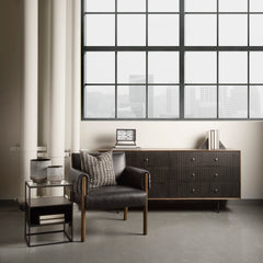 Grace Brown Two-Tone Solid Wood 6 Drawer Sideboard - Ornate Home