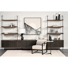 Grace Brown Two-Toned Wood Three Shelf Shelving Unit - Ornate Home