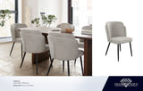 Grace Cream Fabric Dining Chair (Set of 2) - Ornate Home