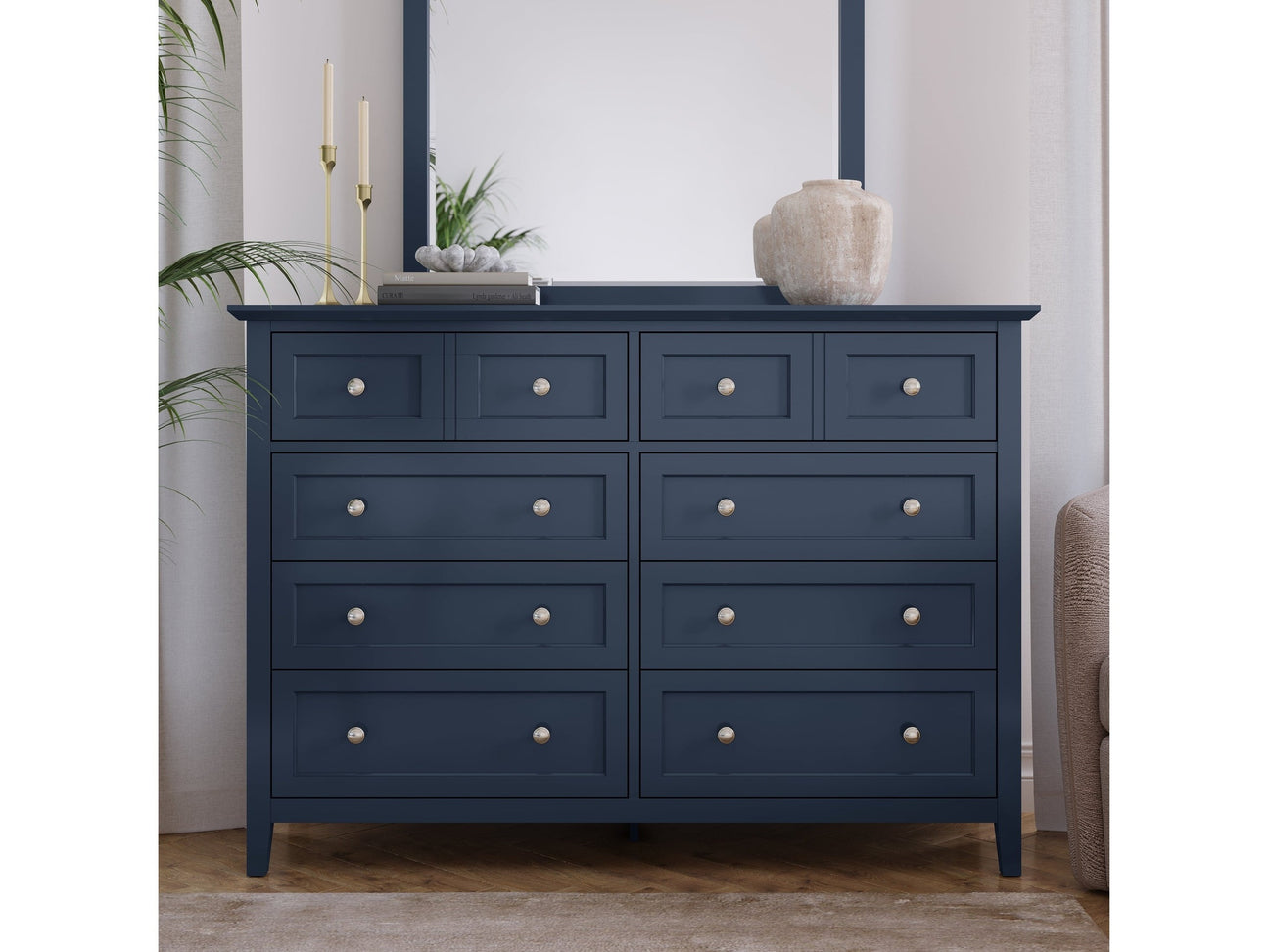 Grace Eight Drawer Dresser in Blueberry - Ornate Home