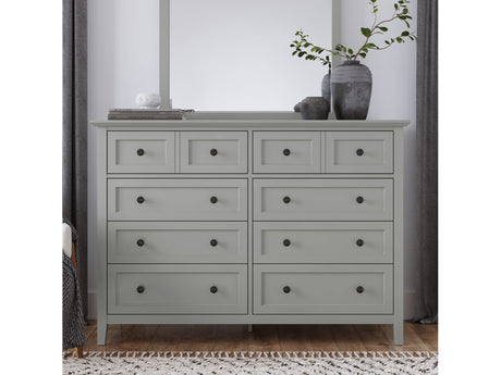 Grace Eight Drawer Dresser in Elephant Gray - Ornate Home