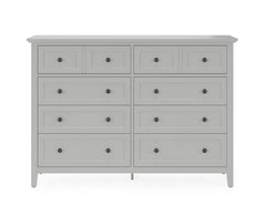 Grace Eight Drawer Dresser in Elephant Gray - Ornate Home