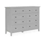 Grace Eight Drawer Dresser in Elephant Gray - Ornate Home