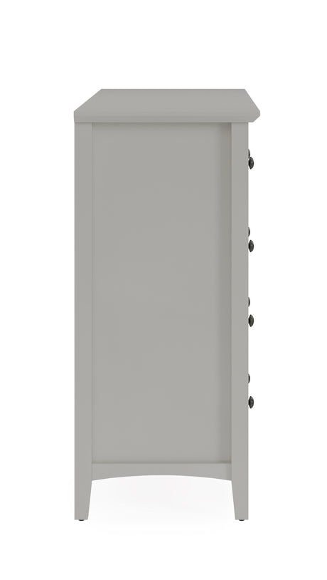 Grace Eight Drawer Dresser in Elephant Gray - Ornate Home