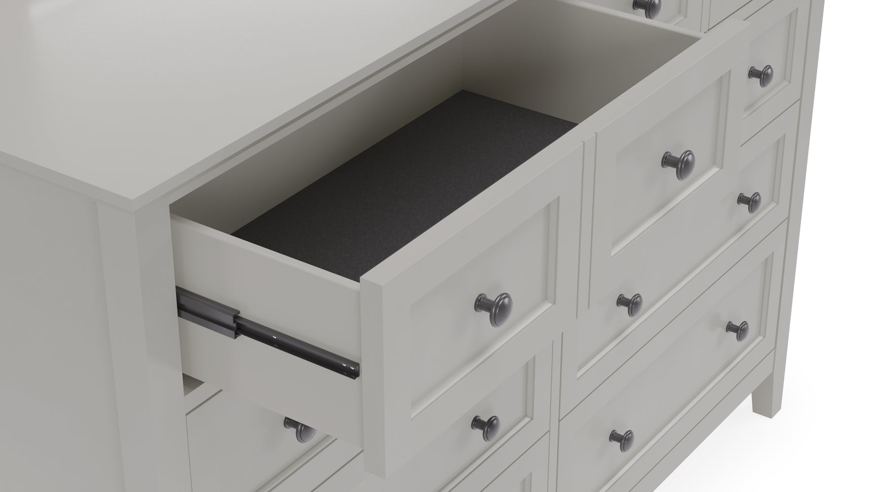 Grace Eight Drawer Dresser in Elephant Gray - Ornate Home