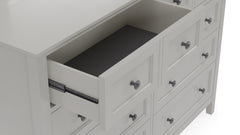 Grace Eight Drawer Dresser in Elephant Gray - Ornate Home