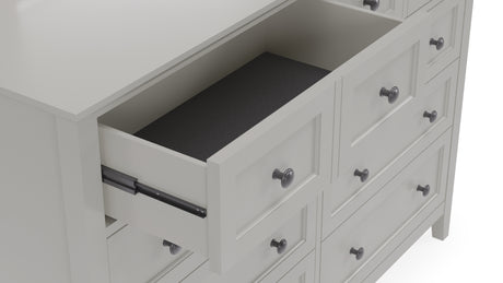 Grace Eight Drawer Dresser in Elephant Gray - Ornate Home