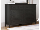 Grace Eight Drawer Dresser in Raven Black - Ornate Home