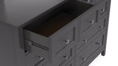 Grace Eight Drawer Dresser in Raven Black - Ornate Home