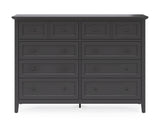 Grace Eight Drawer Dresser in Raven Black - Ornate Home