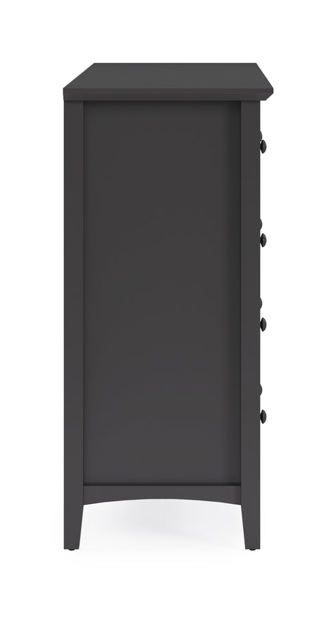 Grace Eight Drawer Dresser in Raven Black - Ornate Home