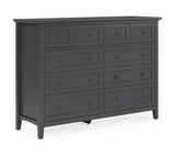 Grace Eight Drawer Dresser in Raven Black - Ornate Home