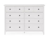 Grace Eight Drawer Dresser in Snowfall White - Ornate Home