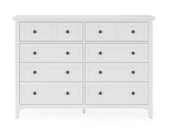 Grace Eight Drawer Dresser in Snowfall White - Ornate Home