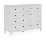 Grace Eight Drawer Dresser in Snowfall White - Ornate Home