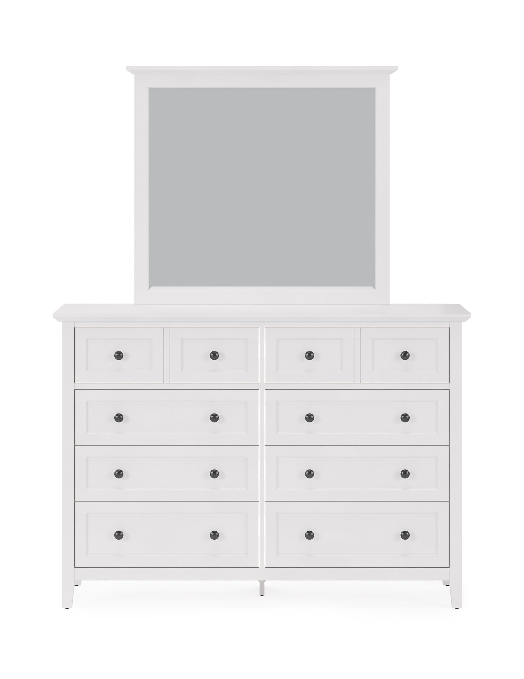 Grace Eight Drawer Dresser in Snowfall White - Ornate Home