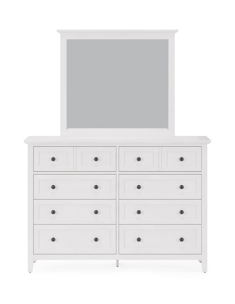 Grace Eight Drawer Dresser in Snowfall White - Ornate Home