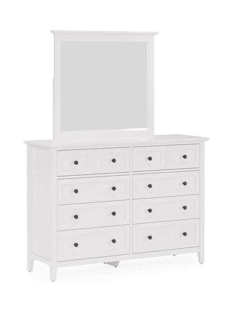 Grace Eight Drawer Dresser in Snowfall White - Ornate Home