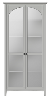 Grace Elephant Grey Display Cabinet - Ornate Home