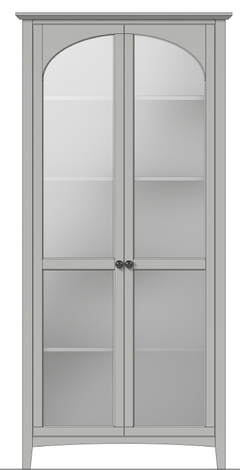 Grace Elephant Grey Display Cabinet - Ornate Home