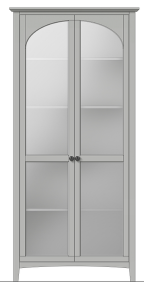 Grace Elephant Grey Display Cabinet - Ornate Home