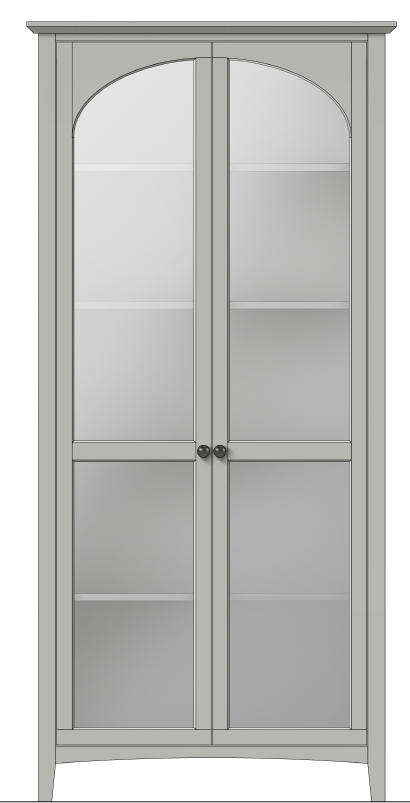 Grace Elephant Grey Display Cabinet - Ornate Home