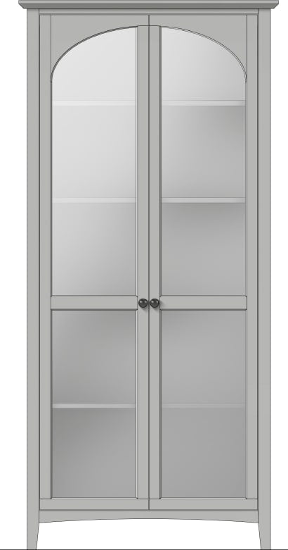 Grace Elephant Grey Display Cabinet - Ornate Home