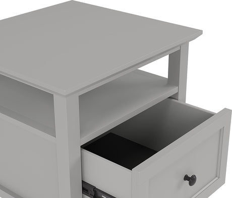 Grace Elephant Grey Square End Table - Ornate Home