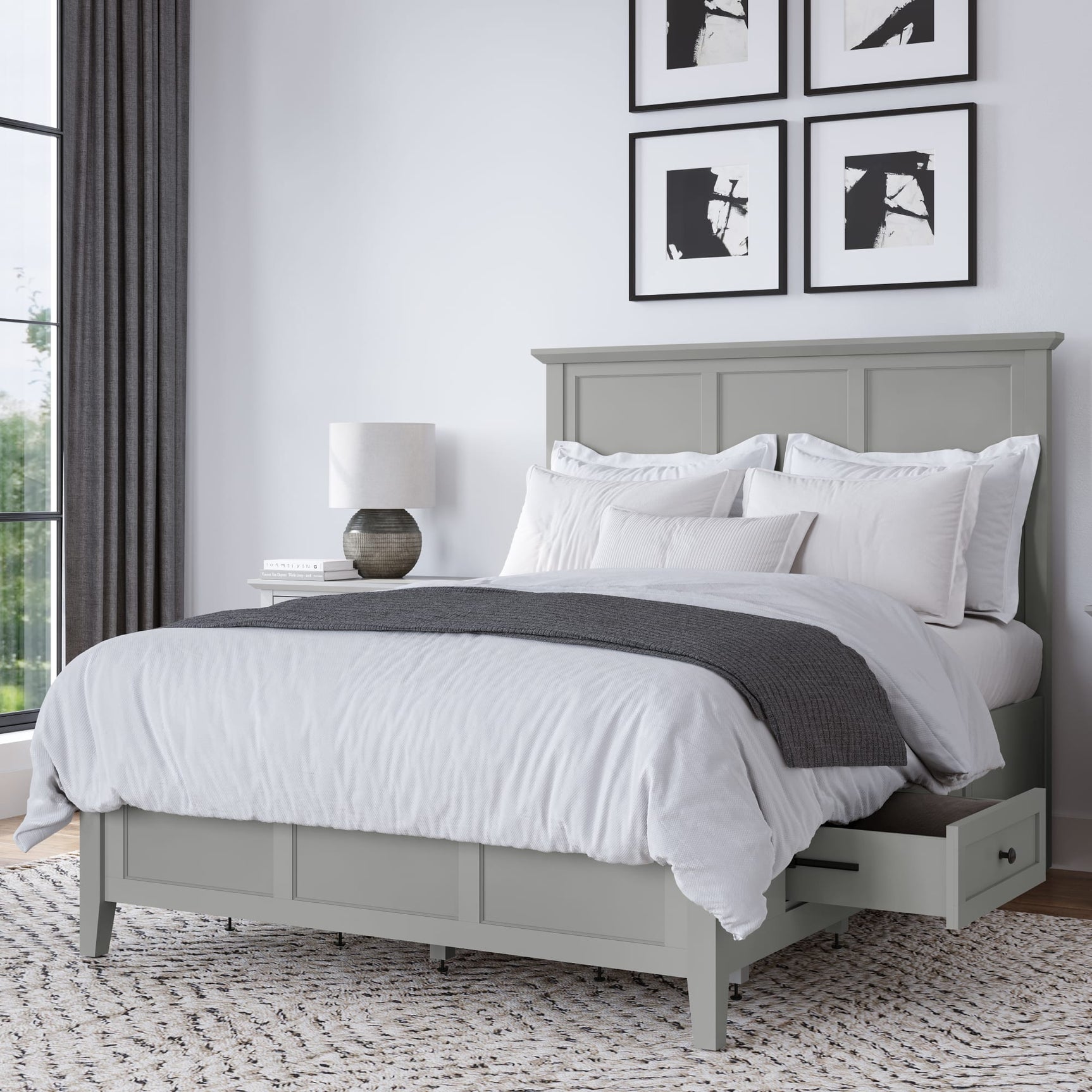 Grace Elephant Grey Twin Storage Bed - Ornate Home