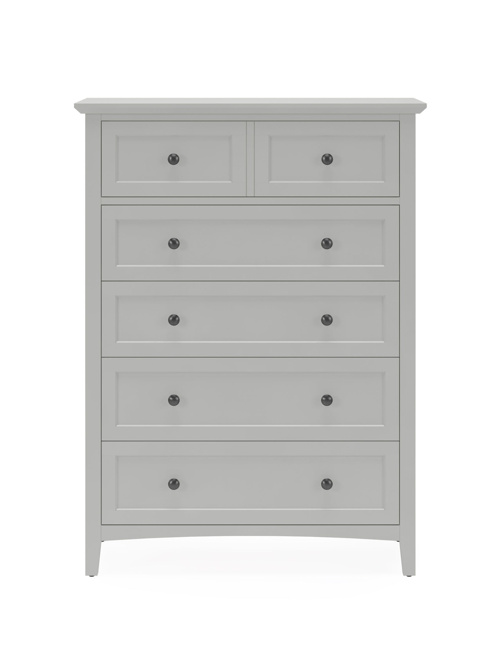 Grace Five Drawer Chest in Elephant Gray - Ornate Home