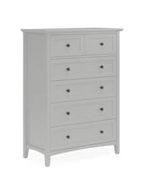 Grace Five Drawer Chest in Elephant Gray - Ornate Home