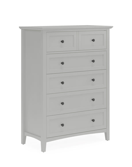 Grace Five Drawer Chest in Elephant Gray - Ornate Home