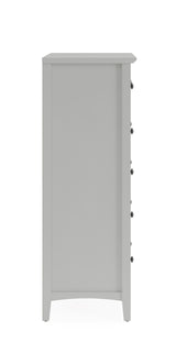 Grace Five Drawer Chest in Elephant Gray - Ornate Home