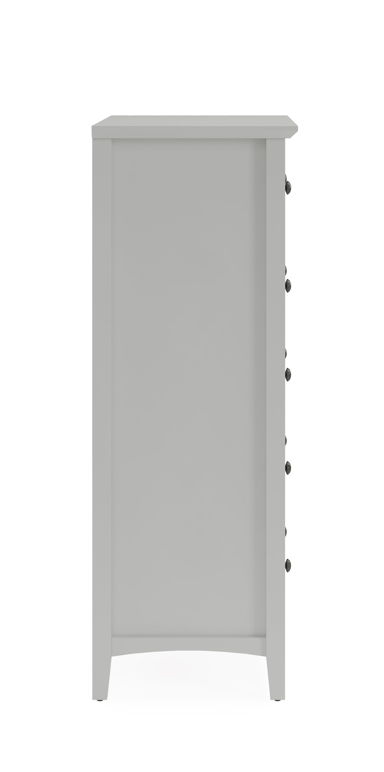 Grace Five Drawer Chest in Elephant Gray - Ornate Home