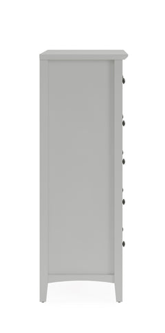 Grace Five Drawer Chest in Elephant Gray - Ornate Home