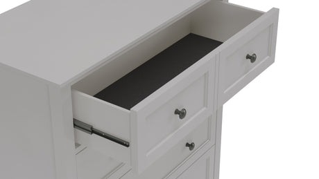 Grace Five Drawer Chest in Elephant Gray - Ornate Home