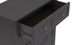 Grace Five Drawer Chest in Raven Black - Ornate Home