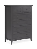 Grace Five Drawer Chest in Raven Black - Ornate Home