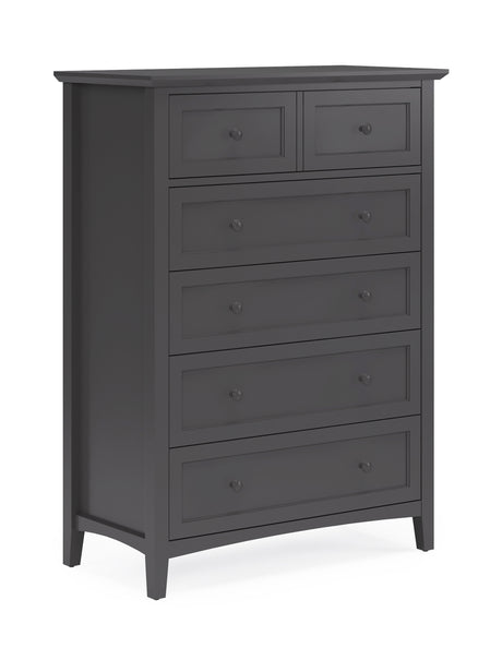 Grace Five Drawer Chest in Raven Black - Ornate Home