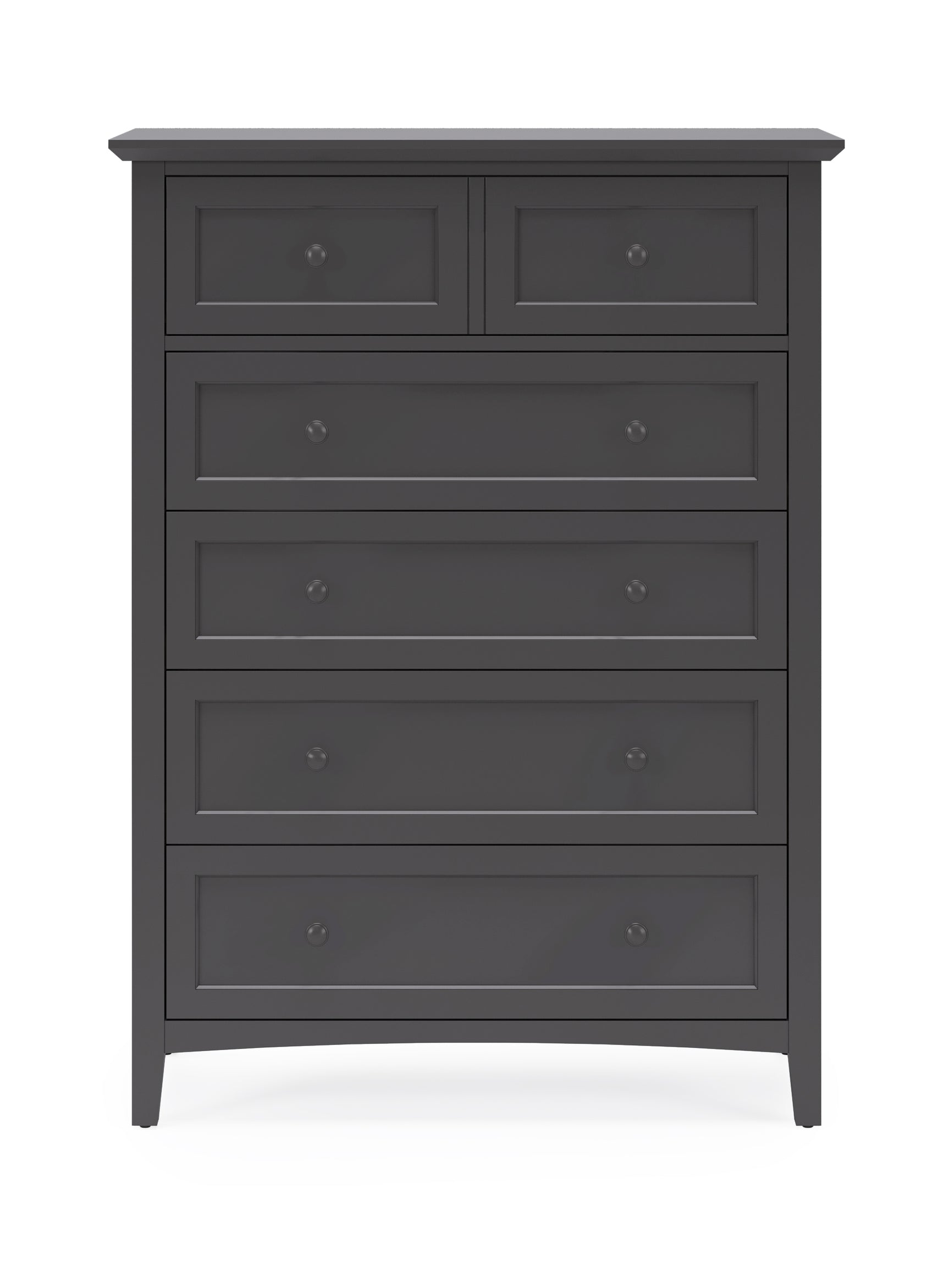 Grace Five Drawer Chest in Raven Black - Ornate Home